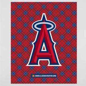MLB Los Angeles Angeles Plaid Blanket Throw
